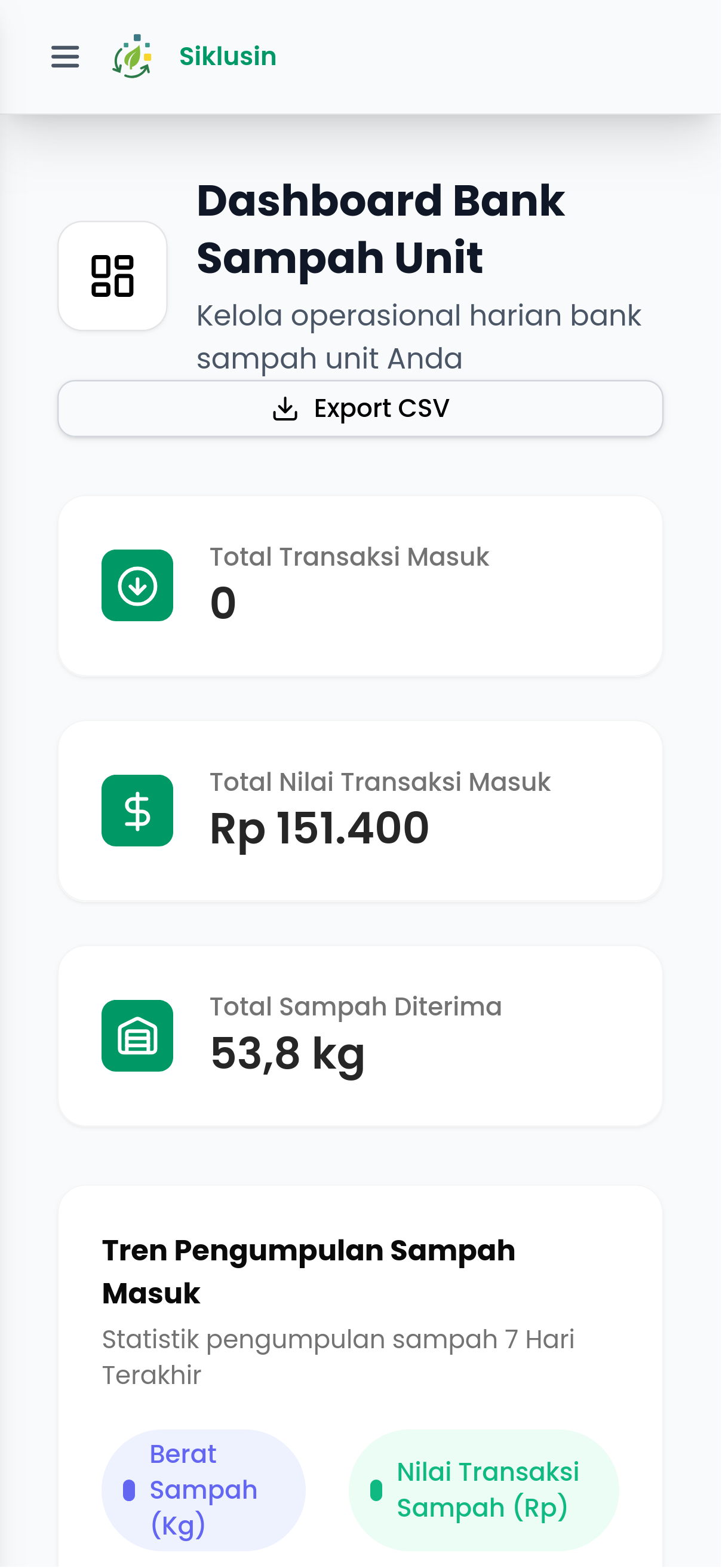Preview aplikasi Siklusin